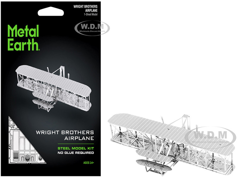Model Kit Wright Brothers Airplane Moderate Difficulty Steel Model Metal Earth MMS042