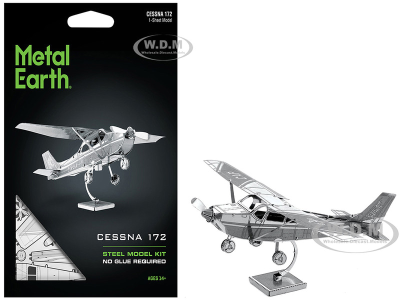 Model Kit Cessna 172 Skyhawk Aircraft Moderate Difficulty Steel Model Metal Earth MMS045