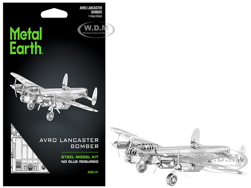 Model Kit Avro Lancaster Bomber Aircraft Royal Air Force Moderate Difficulty Steel Model Metal Earth MMS067
