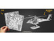 Model Kit Boeing AH 64 Apache Attack Helicopter Moderate Difficulty Steel Model Metal Earth MMS083