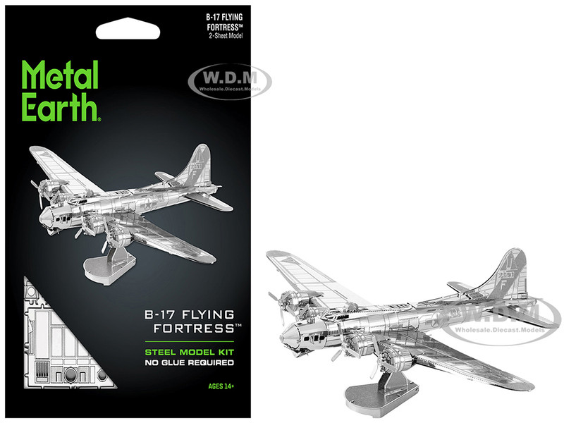 Model Kit Boeing B 17 Flying Fortress Bomber Aircraft Moderate Difficulty Steel Model Metal Earth MMS091