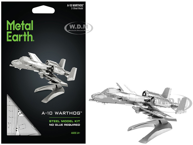 Model Kit Fairchild Republic A 10 Thunderbolt II Warthog Attack Aircraft Moderate Difficulty Steel Model Metal Earth MMS109
