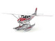 Model Kit Cessna 182 Floatplane White and Red Moderate Difficulty Steel Model Metal Earth MMS111