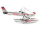 Model Kit Cessna 182 Floatplane White and Red Moderate Difficulty Steel Model Metal Earth MMS111