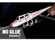Model Kit Cessna 182 Floatplane White and Red Moderate Difficulty Steel Model Metal Earth MMS111