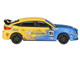 2023 Honda Civic Type R FL5 #95 Spoon Sports Livery Blue and Yellow 1/64 Diecast Model Car Paragon Models PA-55588