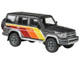 2014 Toyota Land Cruiser LC76 TRD Livery Gray Metallic with Stripes 1/64 Diecast Model Car Paragon Models PA-56311