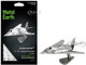 Model Kit Lockheed Martin F 117 Nighthawk Stealth Aircraft United States Air Force Moderate Difficulty Steel Model Metal Earth MMS164