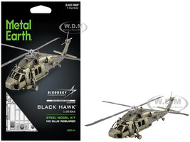 Model Kit Sikorsky Black Hawk Helicopter United States Army Moderate Difficulty Steel Model Metal Earth MMS461