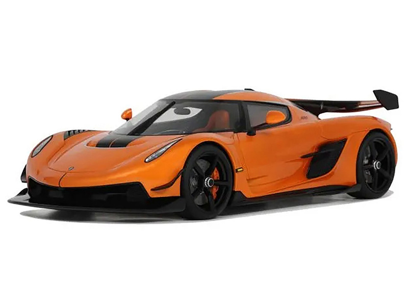 Koenigsegg Jesko Attack Orange Metallic with Black Stripes 1/18 Model Car GT Spirit GT898