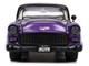 1955 Chevrolet Bel Air #24 Purple Metallic and Matt Black Bigtime Muscle Series 1/24 Diecast Model Car Jada 32699