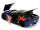 2006 Chevrolet Corvette Z06 #333 Spirit Racing Blue Metallic and Orange with Black Hood and Top Bigtime Muscle Series 1/24 Diecast Model Car Jada 35213