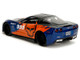 2006 Chevrolet Corvette Z06 #333 Spirit Racing Blue Metallic and Orange with Black Hood and Top Bigtime Muscle Series 1/24 Diecast Model Car Jada 35213