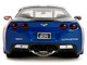 2006 Chevrolet Corvette Z06 #333 Spirit Racing Blue Metallic and Orange with Black Hood and Top Bigtime Muscle Series 1/24 Diecast Model Car Jada 35213