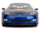 2006 Chevrolet Corvette Z06 #333 Spirit Racing Blue Metallic and Orange with Black Hood and Top Bigtime Muscle Series 1/24 Diecast Model Car Jada 35213