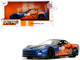 2006 Chevrolet Corvette Z06 #333 Spirit Racing Blue Metallic and Orange with Black Hood and Top Bigtime Muscle Series 1/24 Diecast Model Car Jada 35213