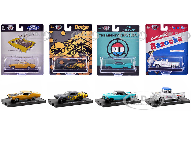 Auto Drivers Set of 4 pieces in Blister Packs Release 119 Limited Edition to 9450 pieces Worldwide 1/64 Diecast Model Cars M2 Machines 11228-119