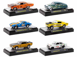 Auto Thentics 6 piece Set Release 94 IN DISPLAY CASES Limited Edition 1/64 Diecast Model Cars M2 Machines 32500-94