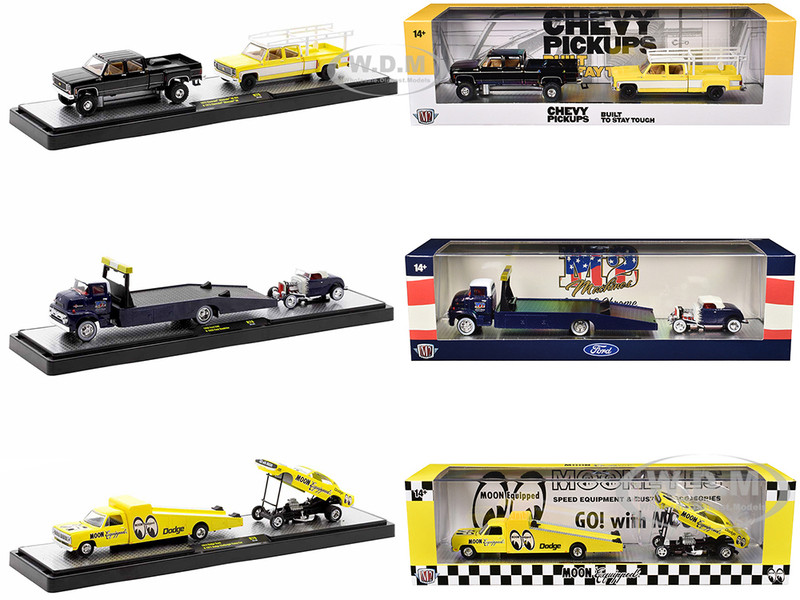 Auto Haulers Set of 3 Trucks Release 78 Limited Edition to 8000 pieces Worldwide 1/64 Diecast Models M2 Machines 36000-78