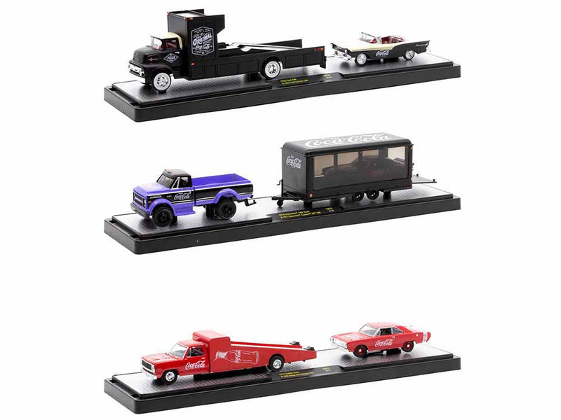 Auto Haulers Coca Cola Set of 3 pieces Release 33 Limited Edition to 8000 pieces Worldwide 1/64 Diecast Models M2 Machines 56000-TW33