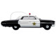 1964 Ford Galaxie 500 Police Car Mount Airy Mayberry Sheriff Black and White 1/43 Diecast Model Iconic Replicas 43-0364 1964 Ford Galaxie 500 Police Car Mount Airy Mayberry Sheriff Black and White 1/43 Diecast Model Iconic Replicas 43-0364