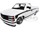 1993 Chevrolet 454 SS Pickup Truck White with Black Stripes Lowriders Maisto Design Series 1/24 Diecast Model Car Maisto 32550WH