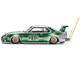 Skyline C210 Kaido Racer Bosozoku Style RHD Right Hand Drive #210 Green and Silver 1/64 Diecast Model Car Pop Race PR640061