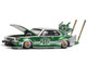 Skyline C210 Kaido Racer Bosozoku Style RHD Right Hand Drive #210 Green and Silver 1/64 Diecast Model Car Pop Race PR640061