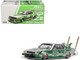 Skyline C210 Kaido Racer Bosozoku Style RHD Right Hand Drive #210 Green and Silver 1/64 Diecast Model Car Pop Race PR640061