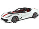 Ferrari 812 Competizione Aperta Bianco Italia Matt White with Red Stripe and Red Interior with DISPLAY CASE Limited Edition to 70 pieces Worldwide 1/18 Model Car BBR P18209L