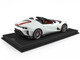 Ferrari 812 Competizione Aperta Bianco Italia Matt White with Red Stripe and Red Interior with DISPLAY CASE Limited Edition to 70 pieces Worldwide 1/18 Model Car BBR P18209L