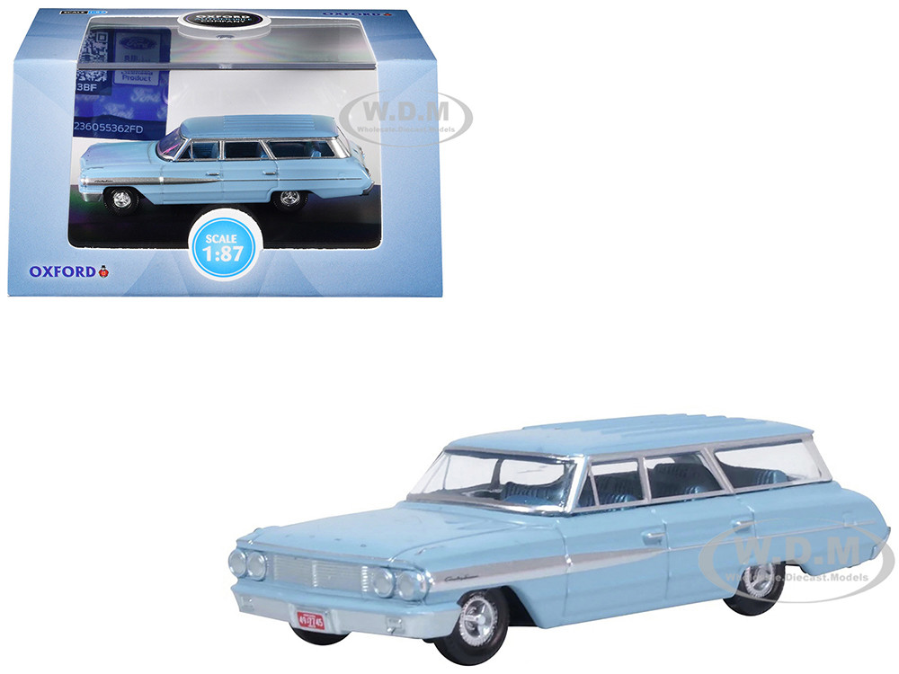 1964 Ford Country Sedan Skylight Blue 1/87 (HO) Scale Diecast
