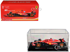 Ferrari SF 24 #16 Charles Leclerc Formula One F1 World Championship 2024 with Display Case Formula Racing Series 1/43 Diecast Model Car Bburago 36843CL