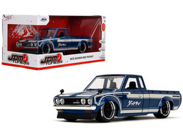 1972 Datsun 620 Pickup Truck Blue Metallic and Cream JDM Tuners Series 1/24 Diecast Model Car Jada 35953