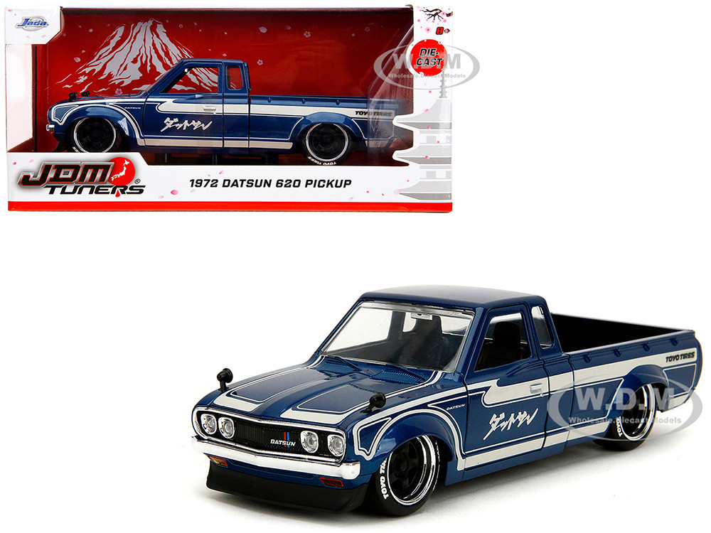ファッション通販 安い Truck Pickup 620 Datsun 1972 Blue  Cream and Metallic ミニカー