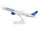 Boeing 787 9 Dreamliner Commercial Aircraft United Airlines N24976 White with Blue Tail Snap Fit 1/200 Plastic Model Skymarks SKR1046