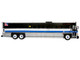 MCI D4500CT Express Coach Bus MTA New York City Transit White Blue Stripes The Bus & Motorcoach Collection Limited Edition 504 pieces Worldwide 1/50 Plastic Model Iconic Replicas 50-0538