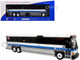MCI D4500CT Express Coach Bus MTA New York City Transit White Blue Stripes The Bus & Motorcoach Collection Limited Edition 504 pieces Worldwide 1/50 Plastic Model Iconic Replicas 50-0538