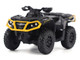 Can Am Outlander XT P 1000R ATV Iron Gray and Neo Yellow with Driver Figure 1/32 Diecast Model BRP Models 60006