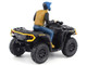 Can Am Outlander XT P 1000R ATV Iron Gray and Neo Yellow with Driver Figure 1/32 Diecast Model BRP Models 60006