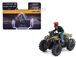 Can Am Renegade X MR 1000R ATV Liquid Titanium Metallic with Driver Figure 1/32 Diecast Model BRP Models 60010