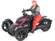 Can Am Ryker 3 Wheel Motorcycle Pink Punk and Black with Driver Figure 1/32 Diecast Model BRP Models 60012