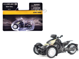 Can Am Ryker Rally 3 Wheel Motorcycle Sand Storm and Black 1/32 Diecast Model BRP Models 60015