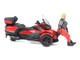 Can Am Spyder RT Limited 3 Wheel Motorcycle Deep Marsala Red Metallic with Driver Figure 1/32 Diecast Model BRP Models 60017