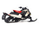 Ski Doo MXZ X RS Snowmobile Spartan Red and Gray Metallic 1/32 Diecast Model BRP Models 60024