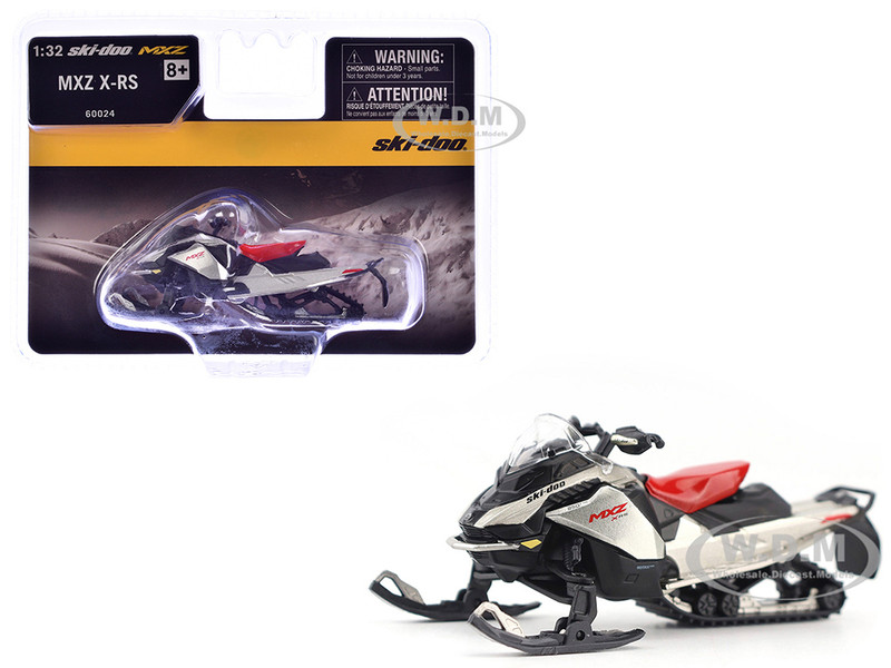 Ski Doo MXZ X RS Snowmobile Spartan Red and Gray Metallic 1/32 Diecast Model BRP Models 60024