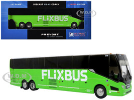 Prevost H3 45 Coach Bus FlixBus Green Limited Edition 1/87 (HO) Diecast Model Iconic Replicas 87-0422