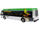 New Flyer Xcelsior XHE40 Transit Bus AC Transit Zero Emission White and Green with Graphics The Bus & Motorcoach Collection Limited Edition 1/87 (HO) Diecast Model by Iconic Replicas 87-0535