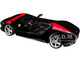 Ferrari Monza SP1 Black Metallic with Red Stripes Race & Play Series 1/24 Diecast Model Car Bburago 26027bkr