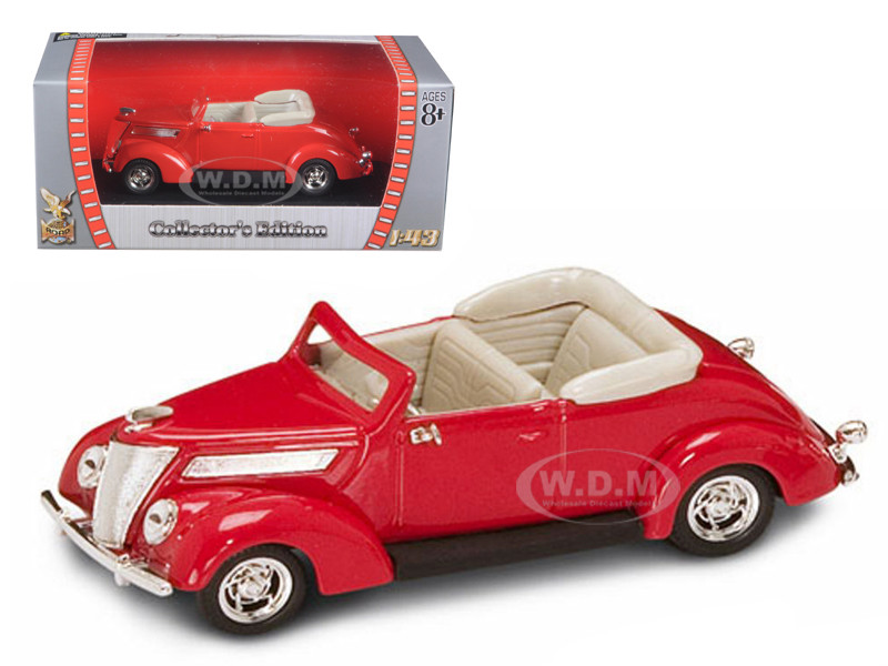 Details about   Road Signature 1937 Ford Deluxe Convertible 1:18 Scale Diecast Model Car Red
